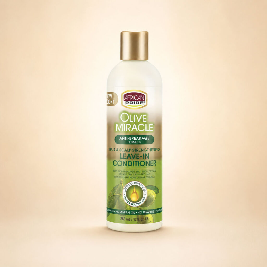 لوسیون آبرسان و ضد موخوره مو آفریکن پراید Olive Miracle حجم 355 میلی‌لیتر