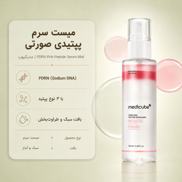 اسپری میست PDRN Pink Glutathione مدی کیوب