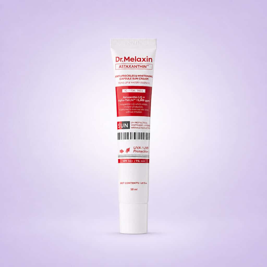 کرم ضد آفتاب روشن کننده و ضد لک آستاگزانتین دکتر ملاکسین SPF50+ PA++++