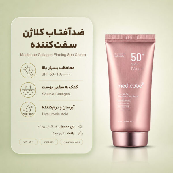 بافت کرم ضد آفتاب Medicube Collagen Firming Sun Cream