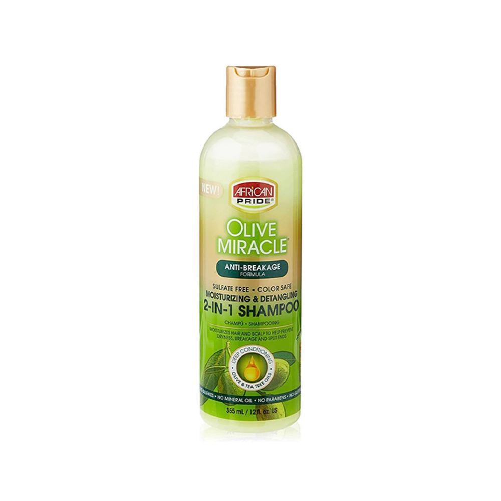 شامپو-ضد-موخوره-زیتون-آفریکن-پراید-African-Pride-Olive-Miracle-2in1-Shampoo شامپو و نرم کننده ضد شکنندگی زیتون آفریکن پراید