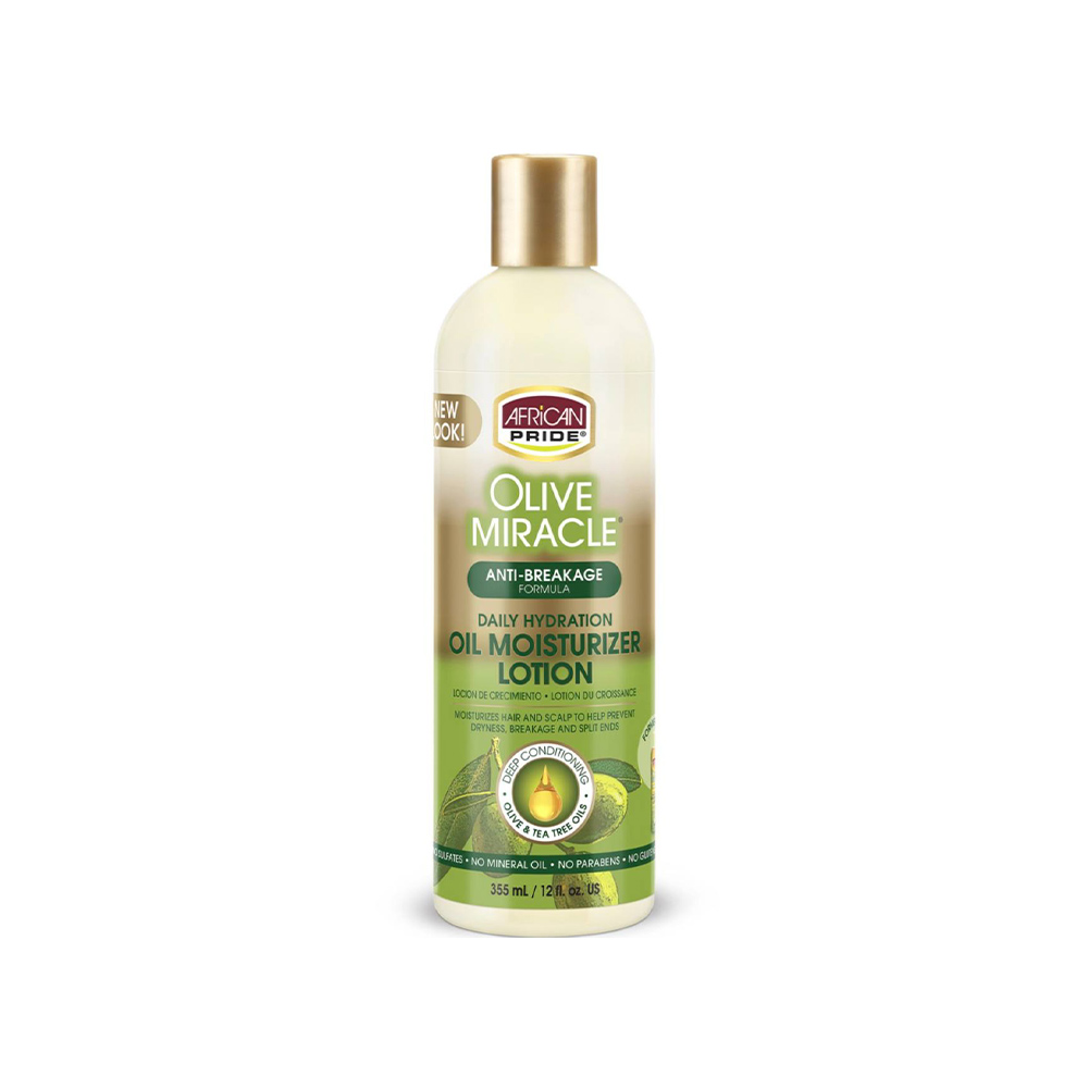 لوسیون-ضد-موخوره-و-آبرسان-مو-آفریکن-پراید-African-pride-oil-moisturizer-lotion-Olive-miracle لوسیون آبرسان و ضد شکنندگی مو زیتون آفریکن پراید