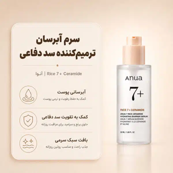 نمای سرم Anua Rice Ceramide 7 Hydrating Barrier Serum