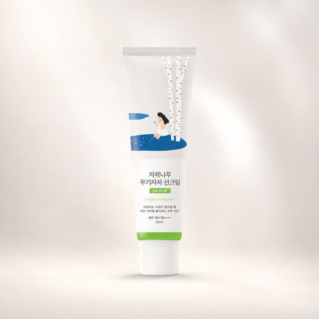 ضد آفتاب مینرال راند لب Birch Juice Mild-Up SPF50+ حجم 50 میلی‌لیتر