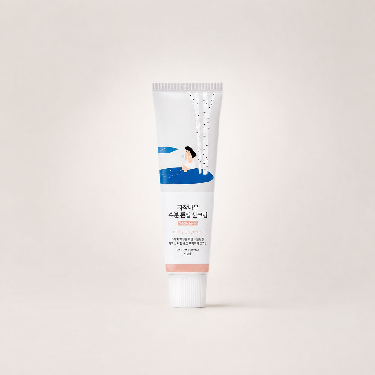 ضد آفتاب تونآپ آبرسان توس راند لب SPF50+ حجم 50 میل ضد آفتاب تونآپ راند لب Birch Juice Moisturizing Tone-Up Sunscreen حجم 50 میلیلیتر
