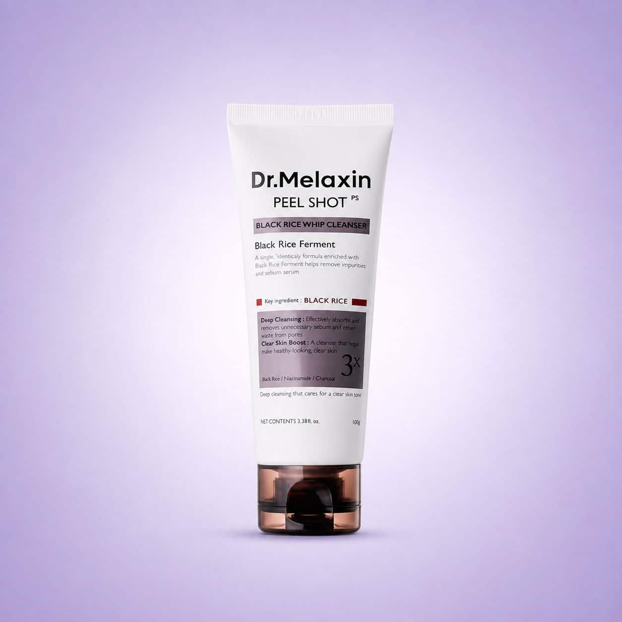 شوینده فومی موچی برنج سیاه دکتر ملاکسین شوینده فومی برنج سیاه دکتر ملاکسین با بافت موچی
