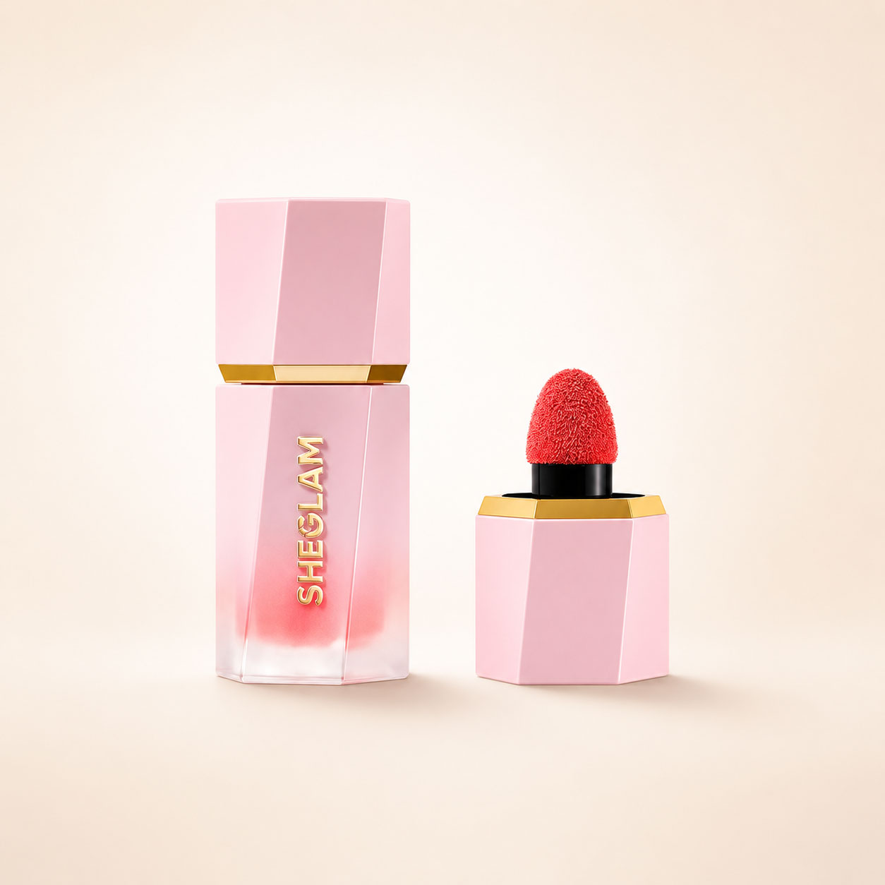 رژگونه مایع شیگلم Color Bloom Liquid Blush رژگونه مایع شیگلم Color Bloom Liquid Blush با بستهبندی صورتی و اپلیکاتور اسفنجی