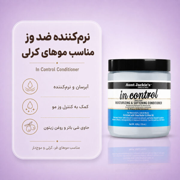 نمای نرم‌کننده Aunt Jackie’s In Control Anti-Poof Conditioner