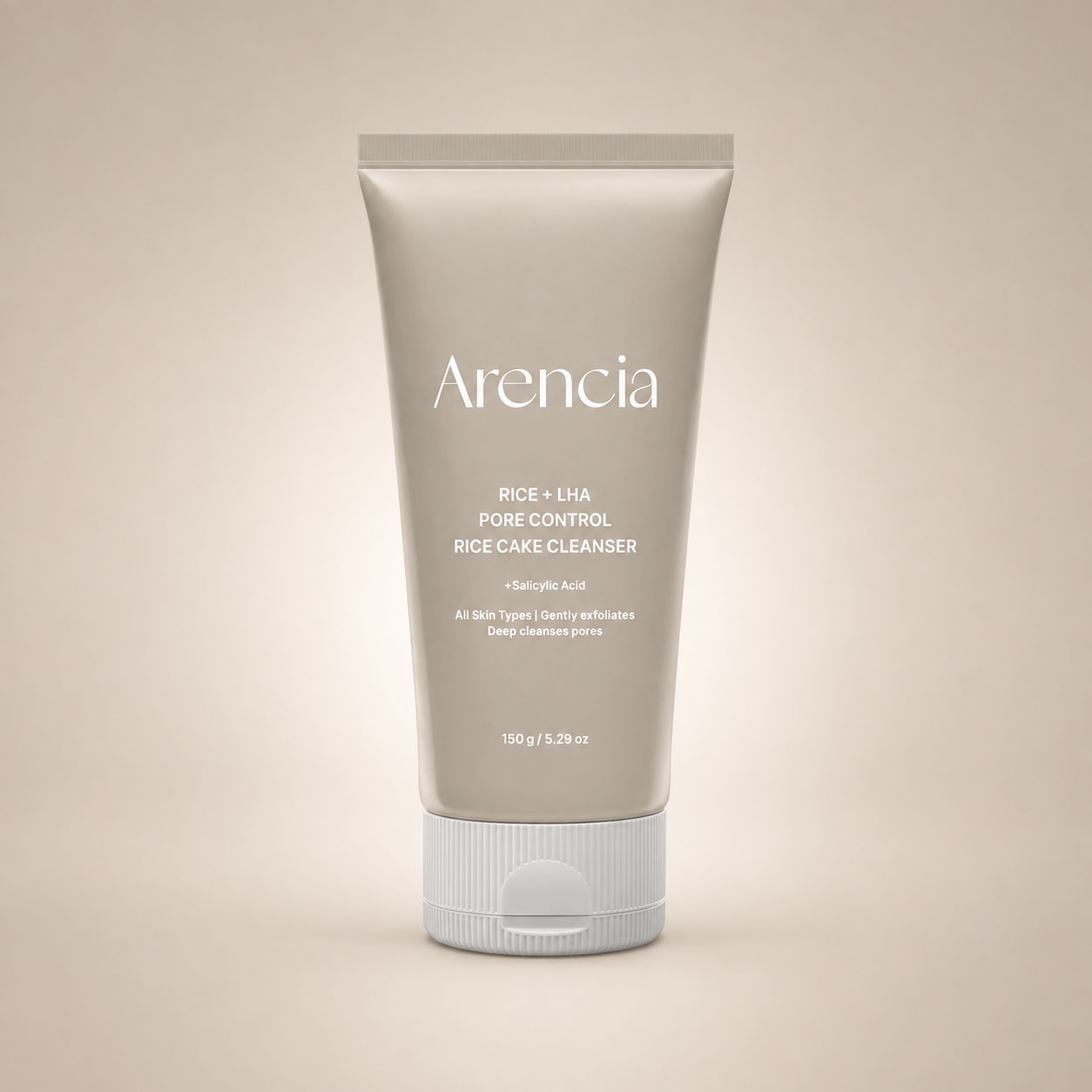 شوینده کنترل منافذ برنج و LHA آرنسیا 150 گرم شوینده کنترل منافذ آرنسیا Rice + LHA Pore Control Rice Cake Cleanser وزن 150 گرم