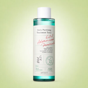 تونر ضدجوش اکسیس وای Daily Purifying Treatment Toner با بطری شفاف سبز و بسته‌بندی سفید