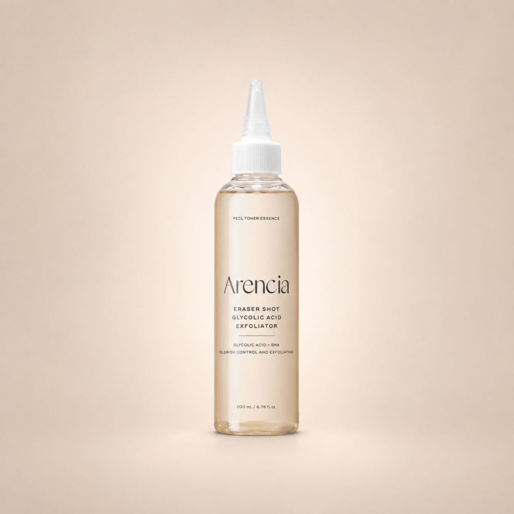 تونر لایه‌بردار آرنسیا Eraser Shot Glycolic Acid Exfoliator حجم 200 میلی‌لیتر