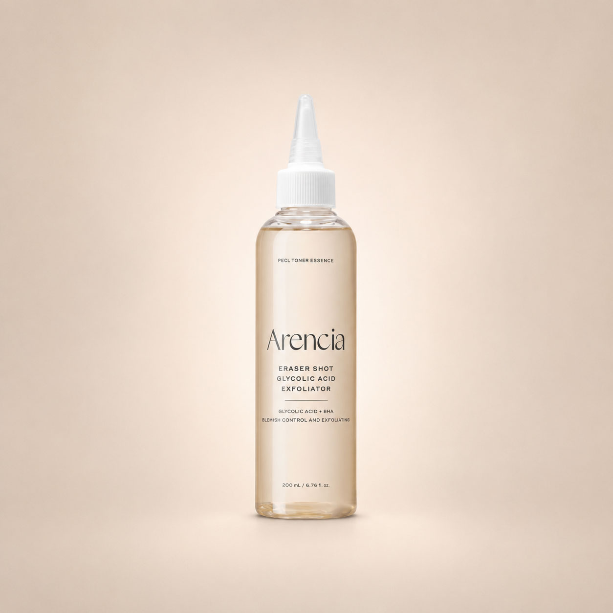 تونر لایهبردار گلیکولیک اسید آرنسیا 200 میل تونر لایهبردار آرنسیا Eraser Shot Glycolic Acid Exfoliator حجم 200 میلیلیتر
