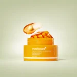 کرم کپسولی مدی کیوب Kojic Acid Turmeric Vita Capsule Cream با بسته‌بندی کاسه‌ای زرد رنگ