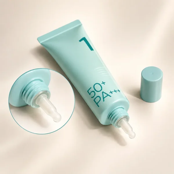 نمای نزدیک بسته‌بندی اسنس ضد آفتاب نامبوزین شماره 1 Clear Filter Sun Essence