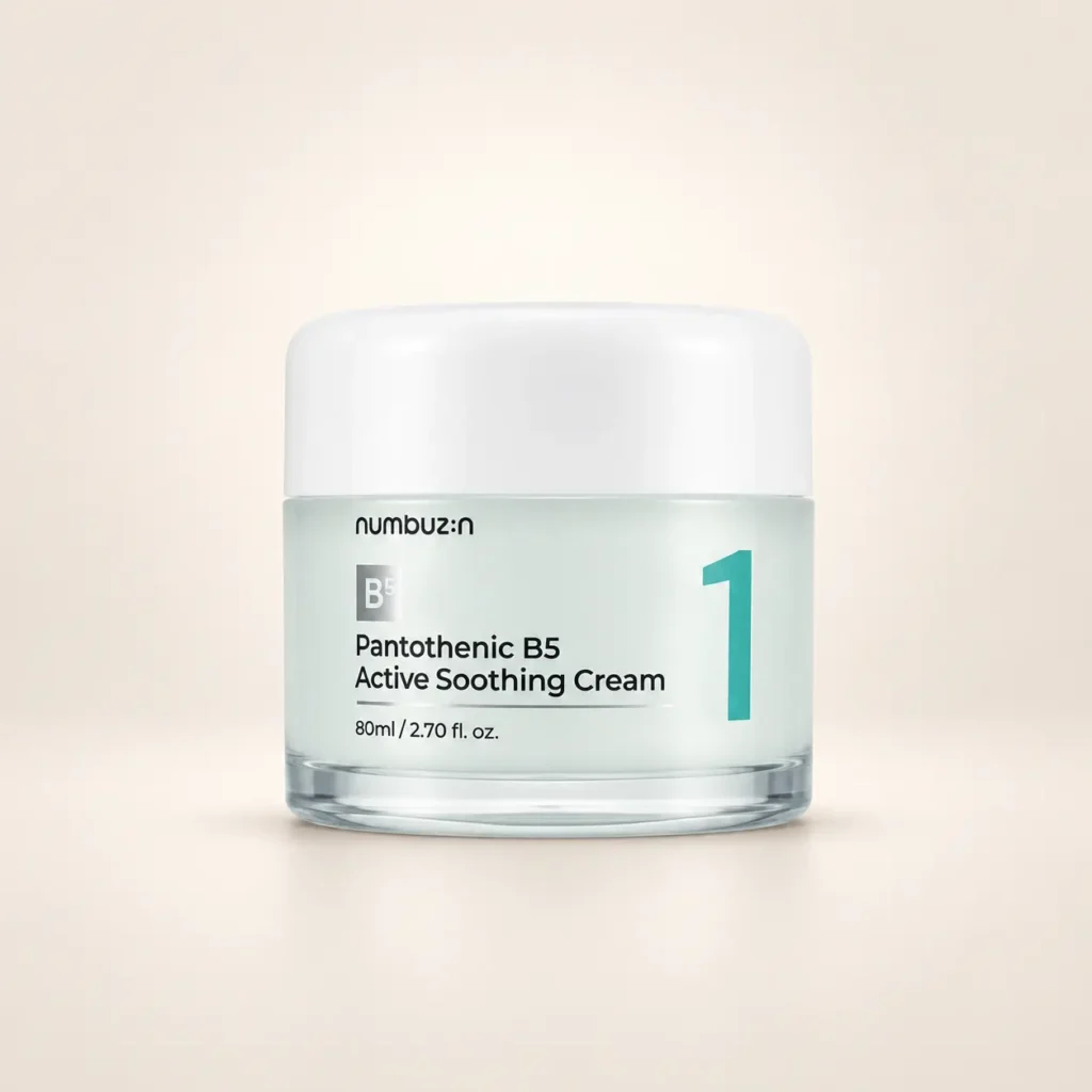 کرم تسکین دهنده شماره 1 نامبوزین numbuzin No.1 Pantothenic B5 Active Soothing Cream با بسته‌بندی سفید