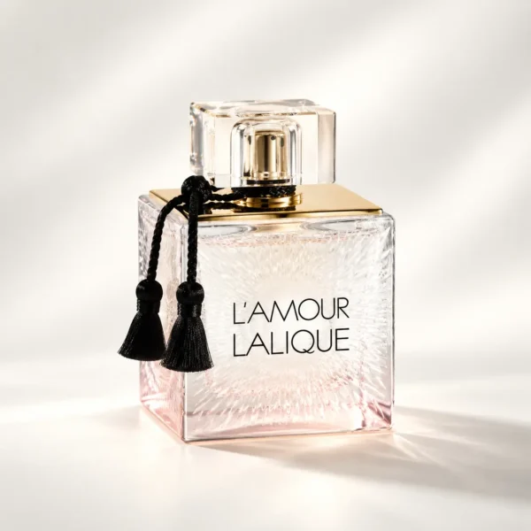 بطری عطر زنانه Lalique L’Amour با آویز مشکی