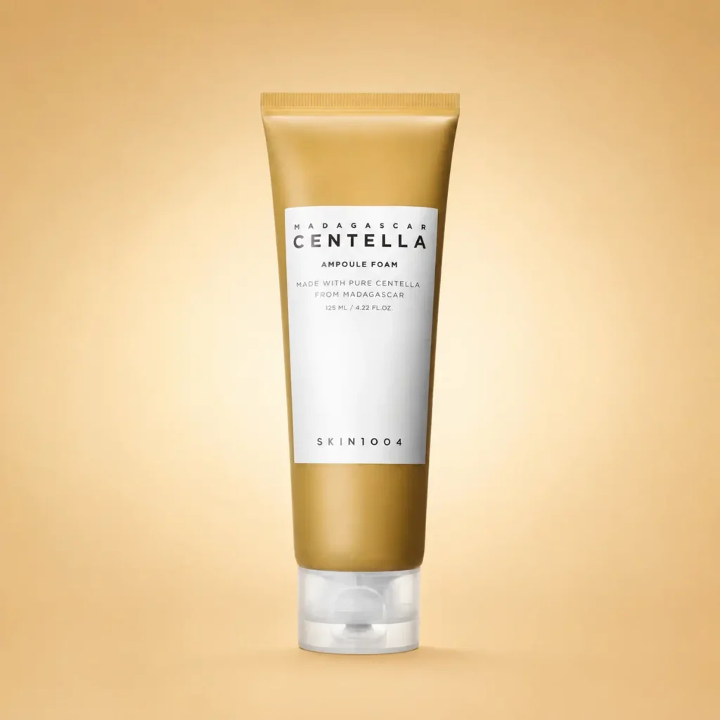 فوم شوینده سنتلا اسکین 1004 Madagascar Centella Ampoule Foam با بسته‌بندی تیوبی و جعبه محصول