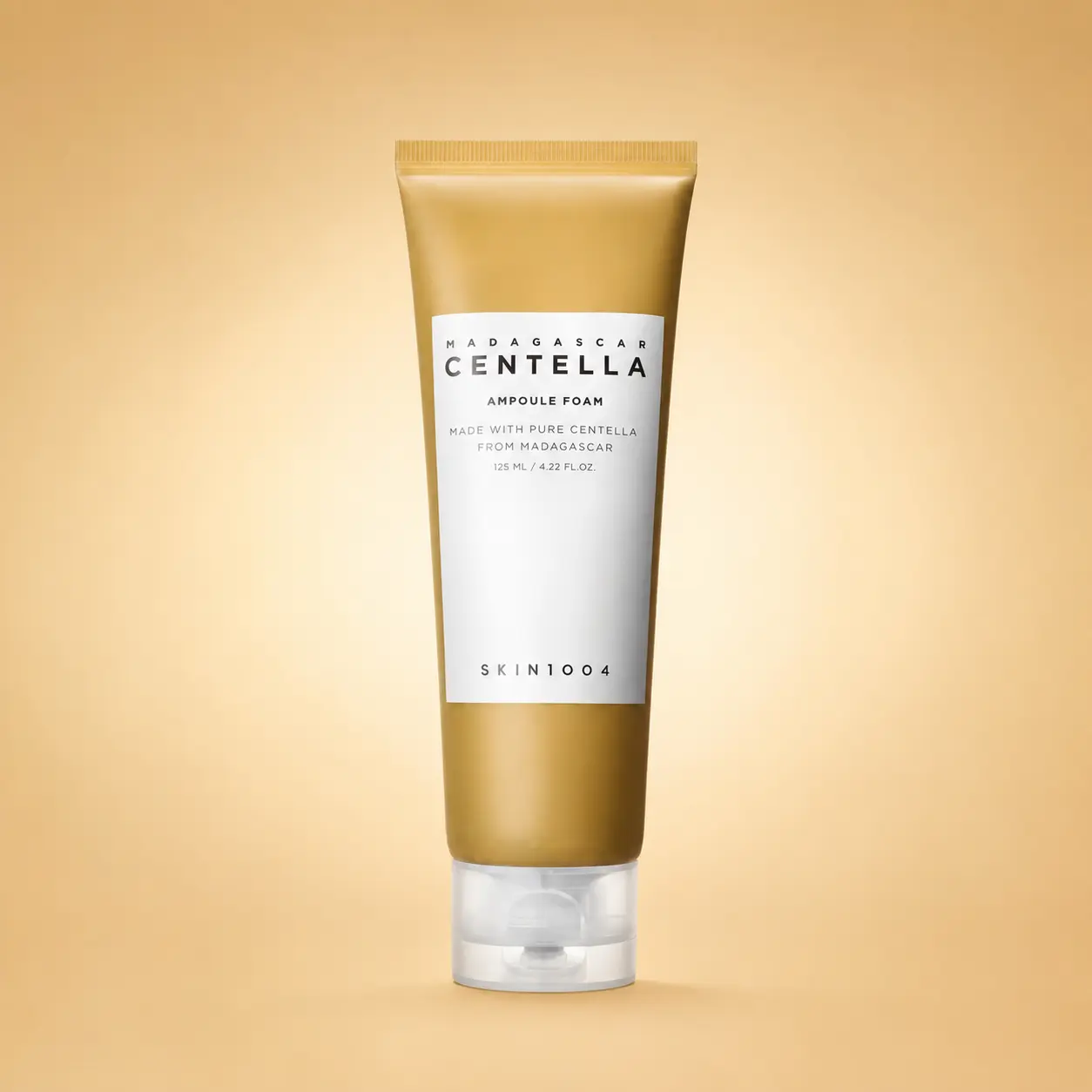 فوم شوینده SKIN1004 Madagascar Centella Ampoule Foam فوم شوینده سنتلا اسکین 1004 Madagascar Centella Ampoule Foam با بستهبندی تیوبی و جعبه محصول