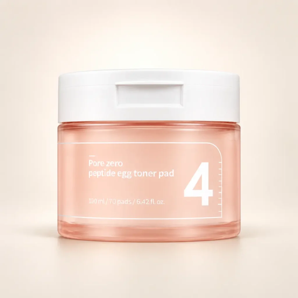 پد تونر Numbuzin No.4 Pore Zero Peeled Egg Toner Pad برای کنترل منافذ پوست