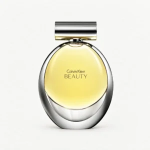 عطر زنانه کلوین کلاین بیوتی ادو پرفیوم با شیشه بیضی‌شکل و قاب نقره‌ای