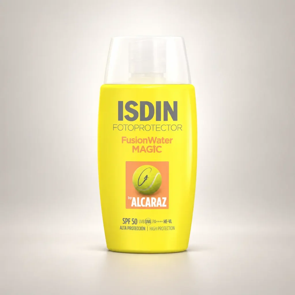 ضد آفتاب فیوژن واتر ایزدین SPF 50 مدل MAGIC آلکاراز